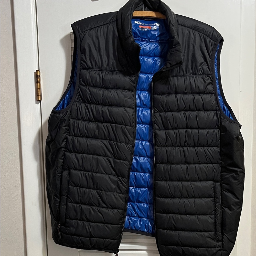 Hawke & Co Black and Blue Puffer Vest